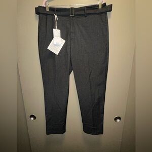 8 by YOOX belted straight leg trousers